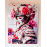 Geisha flowers sur céramique