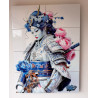 geisha wave hair flowers